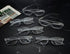 LUR READING GLASSES 6 Pack Comfort Plastic Readers with Spring Hinge (Clear)