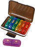 IMUSINICE Weekly Portable Medicine Organizer Pill Box with Multi-Grid Compartments, Colorful Travel Pill