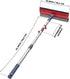 DSV Standard Professional Window Squeegee | 10" Soft Rubber Strip with 2-in-1 Window Cleaner Sponge & Telescopic