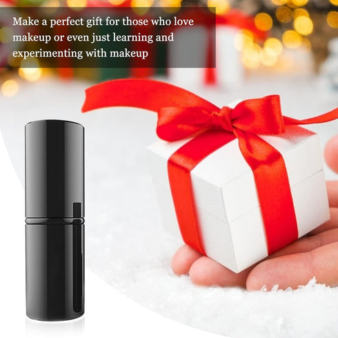 Falliny Retractable Makeup Brush, Angled Kabuki Powder Foundation Brush, Travel Face Blush Brush with Cover
