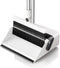 UOEOS Broom with Dustpan Combo Set, Pet Hair Removal Broom with Self-Cleaning Double-Layer Teeth for Indoor & Outdoor