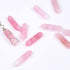 Rose Quartz Crystal 10 PCS Hexagonal Healing Reiki Stone Pendant for Jewelry Making