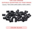 Vlasy Micro Rings Links Beads, 3.4mm Microlink Beads Non-Silicone Copper Tubes for Hair Extensions (1000Pcs, Black)
