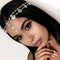Unsutuo Hair Jewelry Head Chain, Wedding Bohemian Floral Headband Elastic for Women, Silver