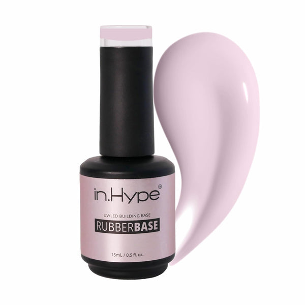 N.HYPE Elastic Rubber Base Coat, UV/LED Curable Correcting Coating with Enhanced Adhesion, Soak Off (Delicate Pink)