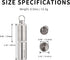 Keychain Pure Titanium Pill Holder - Portable Small 2 Compartment Waterproof Pill Box for Travel Emergency