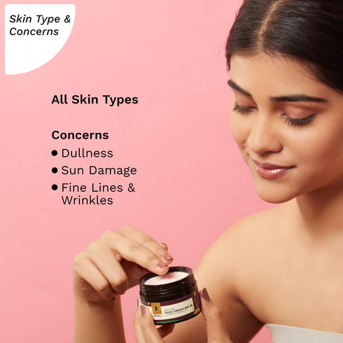 Pilgrim Red Vine Face Cream SPF 30, Anti Aging Facial Moisturizer Sunscreen, Infused with Vitamin C & Rosehip Oil, 1.76