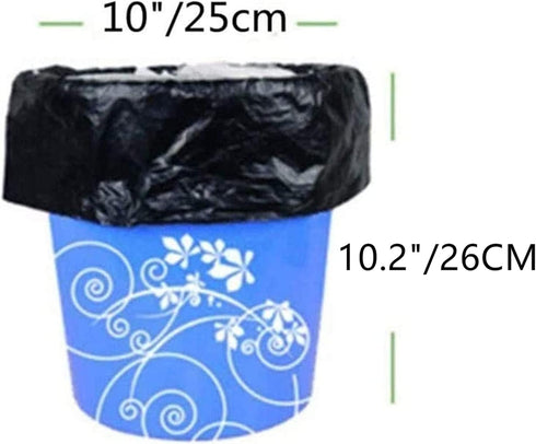Small Wastebasket Trash Bags 1.2-1.5 Gallon, 180pcs Black Garbage Bags, Thin Material for Bedroom Office Liners