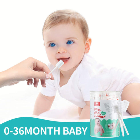 Dearlomum Baby Tongue Cleaner, 96PCS Disposable Newborn Toothbrushes, Gauze Gum Cleaner for 0-36 Months Dental Care