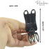 Parcelona French Simply Bear Paw Black Medium 3" Celluloid Side Slide In Jaw Hair Claw Clip for Women