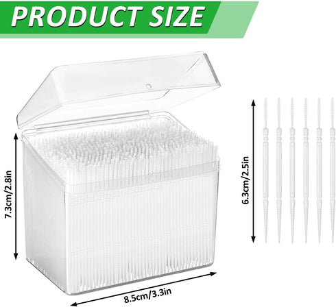 1100Pcs Plastic Dental Picks, Oral Hygiene 2 Way Interdental Brush Stick