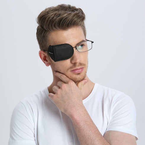 6pcs Eye Patches for Glasses - Large Size, Black