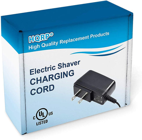 HQRP AC Adapter/Power Cord Compatible with Philips Norelco 5100 5200 Series S5210 S5290 7825XL 7845XL 7864XL 7865XL 7866XL 7867XL QP6510 QP6520 Coolskin Nivea Range Shaver Plus Cleaning Brush by HQRP