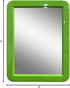 Magnetic Mirror for Locker, 5x7 inch Grass Green Framed Real Glass Make-up Mirror for School, Home