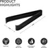 Party Essentials 20-Piece Plastic Buffet Serving Utensils Kit, Spoons/Forks/Tong in Black