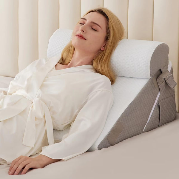 BIEEZZK Wedge Pillow Set for After Surgery, Wedge Pillow for Acid Reflux,