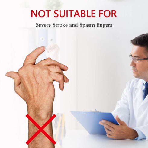 Soft Functional Resting Hand Splint for Flexion Contractures, Stroke Hand Brace by Restorative Medical, Large, Left