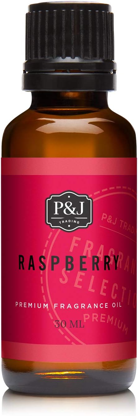 P&J Fragrance Oil - Raspberry Oil 30ml - Candle Scents, Soap Making, Diffuser Oil