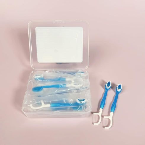 Mini Disposable Toothbrushes with Toothpaste, 5 in 1 Travel Portable Toothbrush, Peppermint, 24 Count