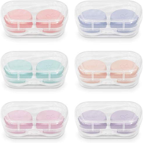 shuibao 6-Pack Contact Lens Case Set for Travel Contact Lens Solution Ideal for