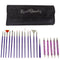Nail Art Brushes 20pc Kit Set with Roll-Up Pouch, Dotting Pens, Marbling Detailing, Best for Nail Art and Facial