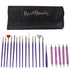 Nail Art Brushes 20pc Kit Set with Roll-Up Pouch, Dotting Pens, Marbling Detailing, Best for Nail Art and Facial