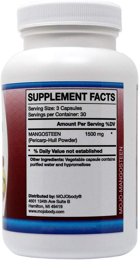 Freeze Dried Mangosteen Pericarp Capsules, 90 Veggie Capsules per Bottle, 1.5 Grams per Serving, Xanthone Rich
