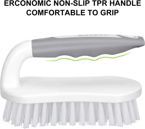 SetSail Scrub Brush, Heavy-Duty Cleaning Brushes with Stiff Bristles for Shower, Bathroom, Carpet, Kitchen - 2 Pack
