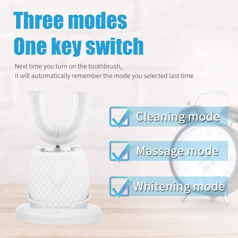 Maybuy 360 Ultrasonic Automatic Toothbrush, Ultrasonic U-Shaped Toothbrushes for Adult, Electric Sonic Tooth Brush