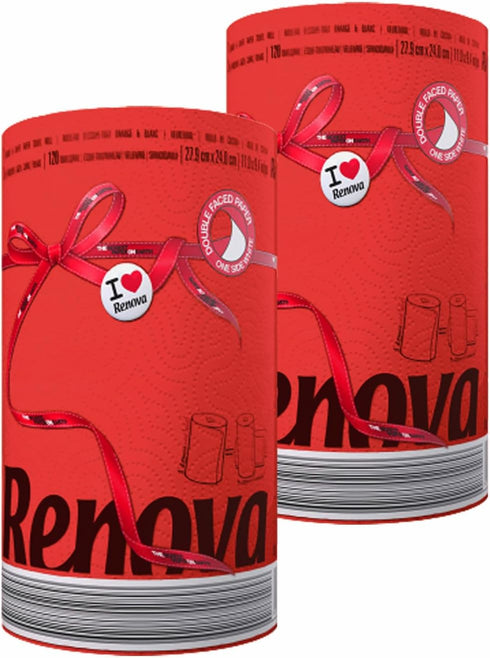 Paper Towel Jumbo Roll Set - 2 Rolls, 2 Ply, 120 Highly