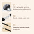 Travel Makeup Brush Set, 5 Pcs Essential Face & Eye Brushes, Portable Makeup Pouch & Brush Cover Included