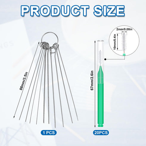 30pcs Shower Head Cleaner Tools, Shower Head Cleaning Brushes Multi-Sized Tiny Showerhead Cleaner Picks for Small Hole Anti-Clogging Cleaning Brush for Gap Nozzle Slot (Green) by XIHIRCD