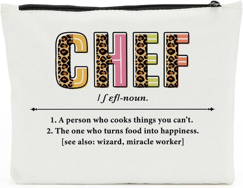 Chef Definition Makeup Bag, Cosmetic Bag for Cooking Lover, Best Chef Gifts for Women, Baking Lover