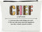 Chef Definition Makeup Bag, Cosmetic Bag for Cooking Lover, Best Chef Gifts for Women, Baking Lover