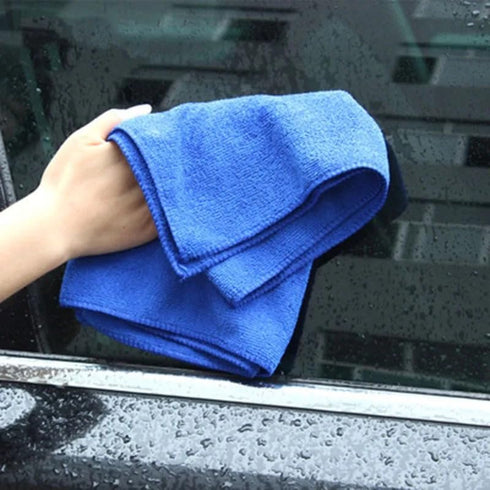 RSV Clean Microfiber Dish Towels 12" x 12" Inch, Blue, 20 Pack Premium Towels for Cleaning Glass, Kitchens, and