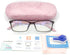 Women Anti Blue Light Glasses Block Eye Strain with Case Tester, Gaming Computer Glasses, UV Blocker Clear Lens