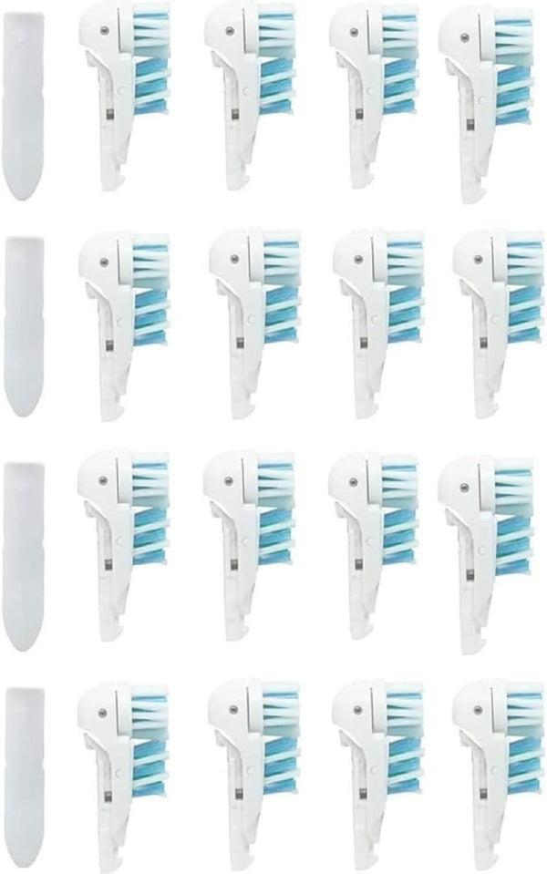 Dual-Action Electric Replacement Toothbrush Heads, 16 Pcs - Fit for Models 3733 4732 4734, Efficient Cleaning