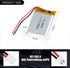 3.7V 650mAh 603040 Lipo Battery Rechargeable Lithium Polymer Ion Battery Pack with PH2.0mm JST Connector