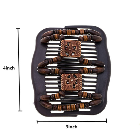 LOVEF Thick Hair Clip Combs - 5 Pcs Hair Accessories for Girls Bun Maker, Waterproof, Easy Updo