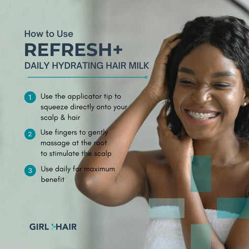 G+H REFRESH+ Daily Hydrating Hair Milk 10.1 Fl Oz, Deep Hydration with Aloe Vera, Biotin, & Coconut Water for Dry Hair
