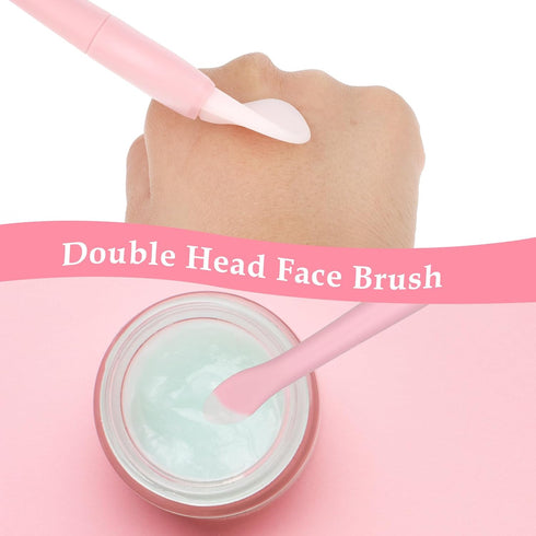 2PCS Soft Silicone Face Mask Brush Applicator, Facial Mask Spatula for Mud and Clay Skincare