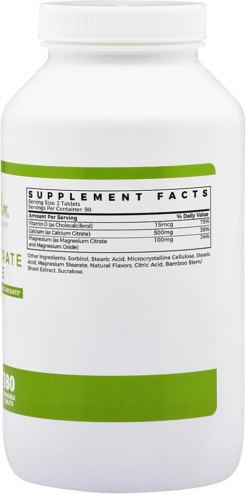 BariSlim Bariatric Calcium Citrate with Magnesium and Vitamin D Tabs - 500 mg of Calcium Citrate Per Serving - Formulated for Patients After Weight Loss Surgery | Mixed Berry (90 Servings)