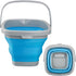 Collapsible Mop Bucket and Ice Bucket - 5L (1.3 Gallon) Portable Silicone Dust Mops Bucket for Household Cleaning