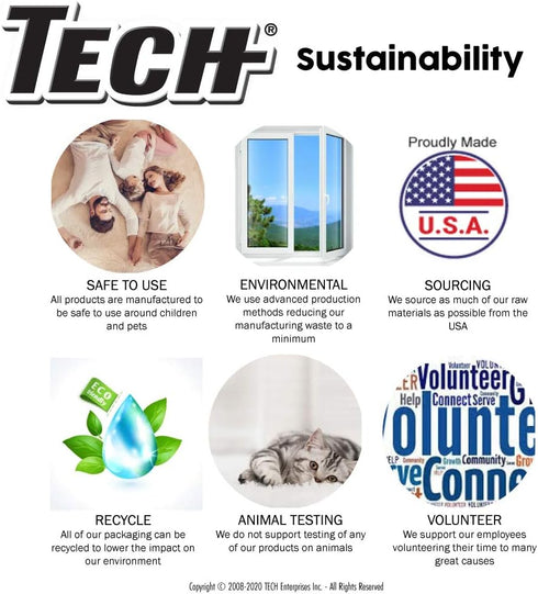 TECH Stain Remover, 24 oz Spray Bottle for Carpet, Clothes, Upholstery, and Fabrics