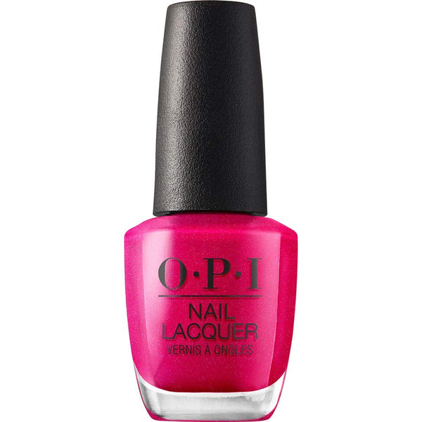 OPI Nail Lacquer Nail Polish, Opaque Dark Pink Shimmer, Chip Resistant, Vegan, Fast Drying, Streak Free