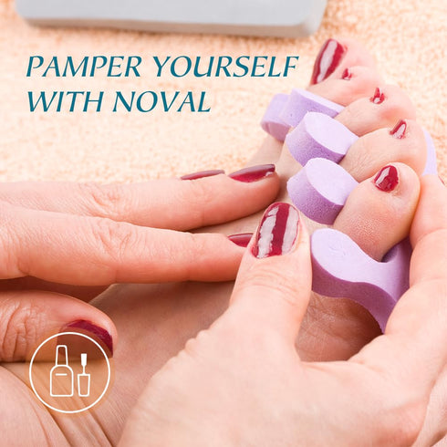 NOVAL Toe Separator Pedicure Foam Separators, 200 PCS (100 Pairs) for Nail Polish, Women & Girls