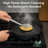 TOFAIRONM Kitchen Scrub Brush with Handle, Non-Scratch Extra Strong Cleaning Brush for Wok, Cast Iron, Pans, Oven