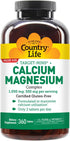 Country Life Target-Mins Calcium Magnesium Supplement for Bone Health, 1000mg Calcium, 500mg Magnesium
