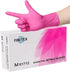 FINITEX Pink Nitrile Disposable Gloves - 3.5mil, 100PCS Powder Free Latex Free Cleaning Medical Exam Food Gloves