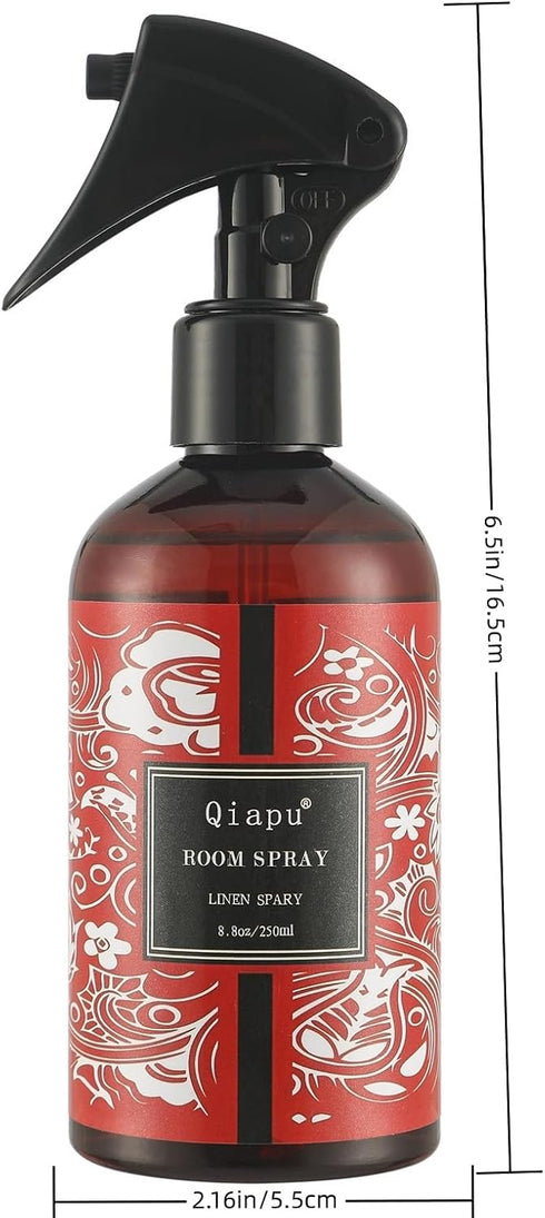 Qiapu Aromatherapy(Ocean-8.8oz) Linen Spray Natural Ocean Essential Oil Linen and Room Pillows and Sheets Spray